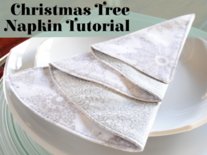 A full tutorial on how to make and fold Christmas Tree Napkins!