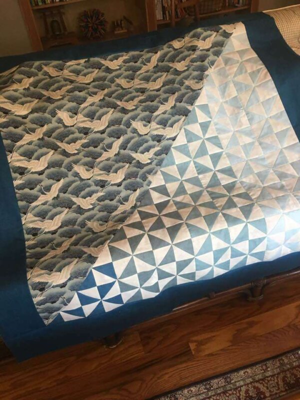 Jeanne's winter pinwheel quilt