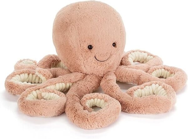 Beige octopus stuffed animal (Jellycat Odell Octopus Stuffed Animal, Large 18.5 inches)